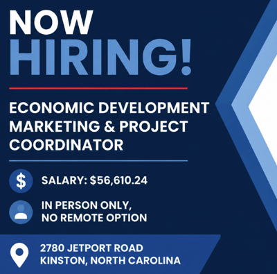 Now Hiring: Economic Development Marketing & Project Coordinator